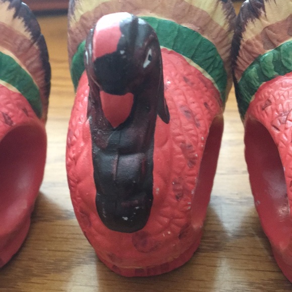 4 Turkey Ceramic Napkin Rings - Picture 9 of 10